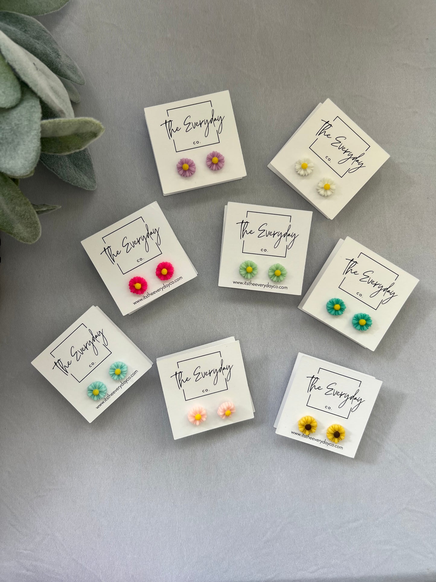 Flower Resin Stud Earrings